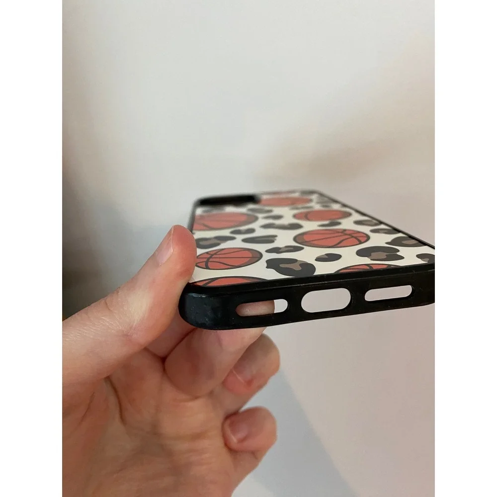 iPhone 13 Phone Case Unisex OS Multicolor Basketball Cheetah Leopard Print Sport